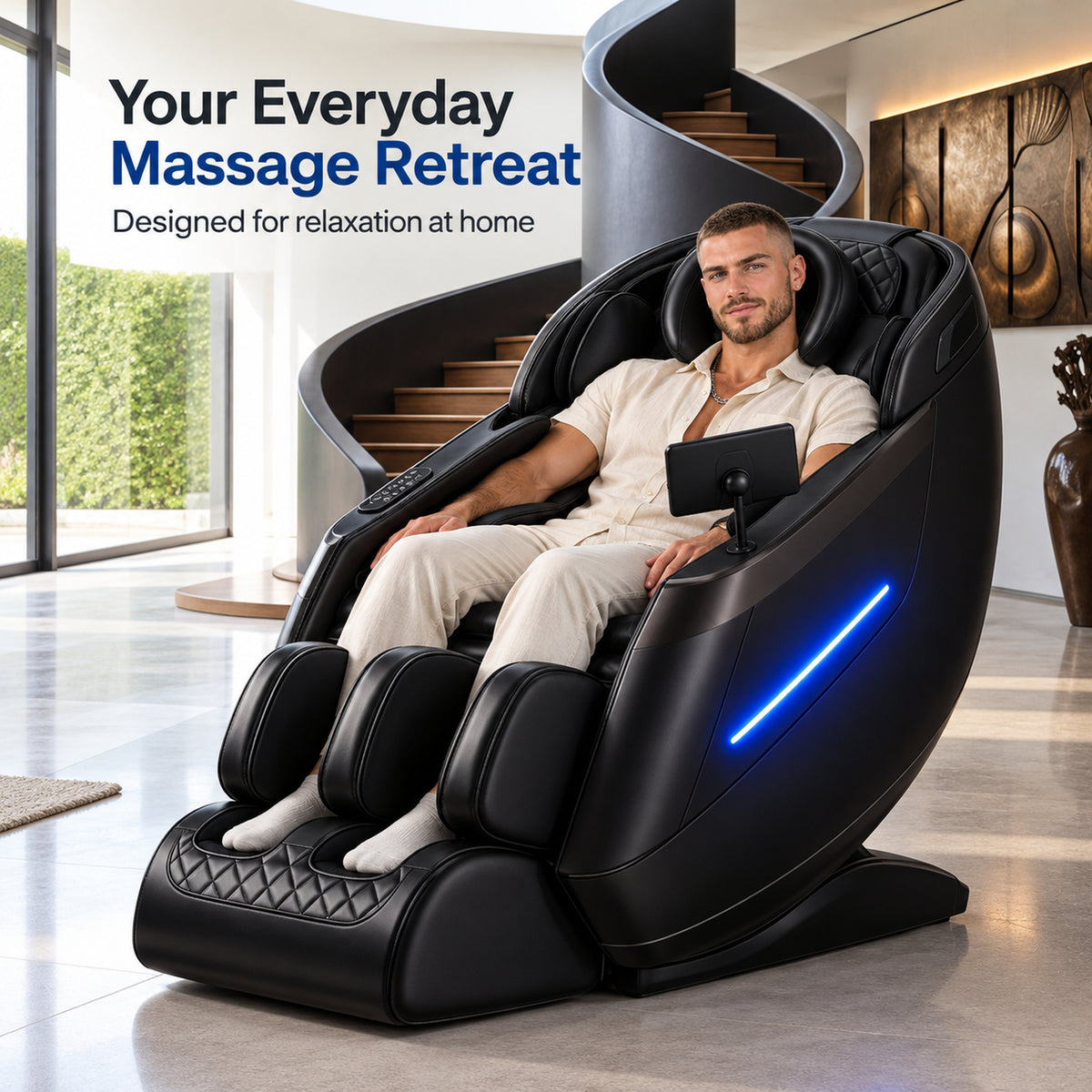 AI Massage Chair (Model P9) Black