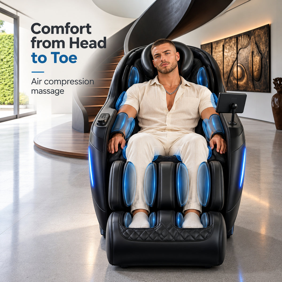 AI Massage Chair (Model P9) Black