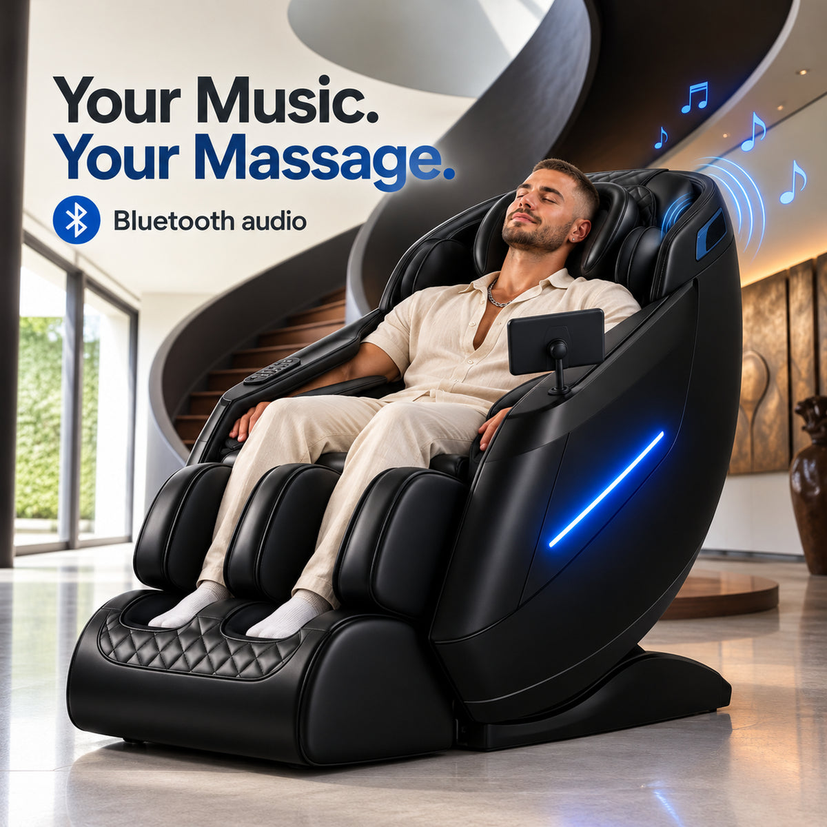AI Massage Chair (Model P9) Black
