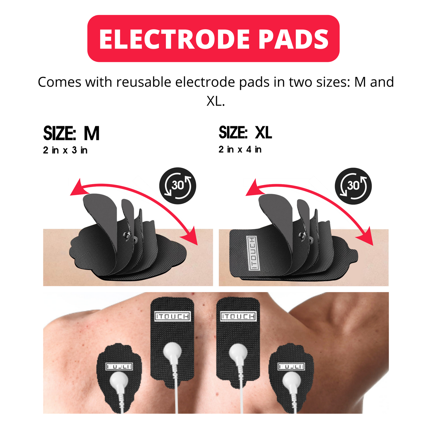 TOUCH-X TENS EMS Pain Relief 3-in-1 System, Includes Slippers and Belt