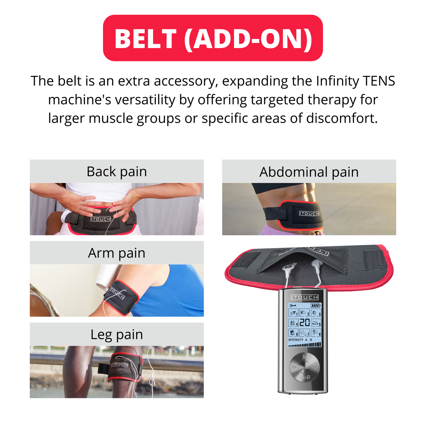 INFINITY TENS Complete 3-in-1 Pain Relief Package with Slippers and Belt