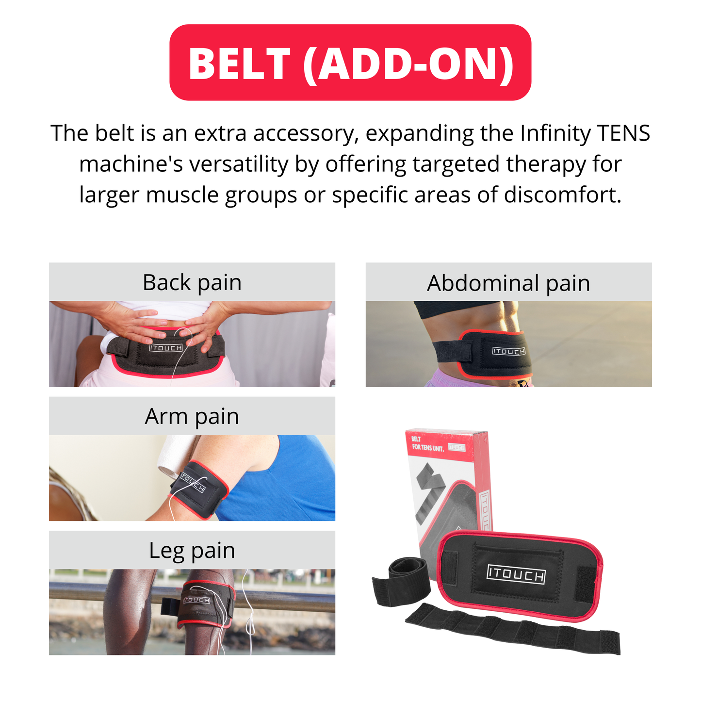 TOUCH-X TENS EMS Pain Relief 3-in-1 System, Includes Slippers and Belt