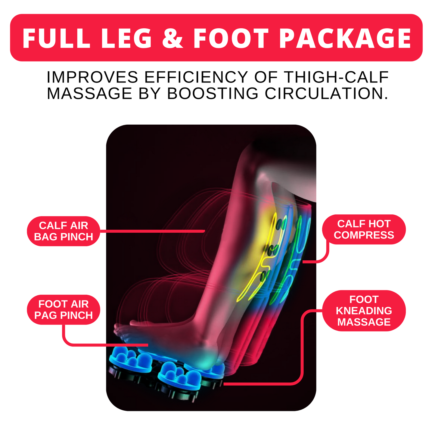 Relaxo Electric Chair Massager with Heat Therapy, Full Body Massage, touch control and Bluetooth Speaker