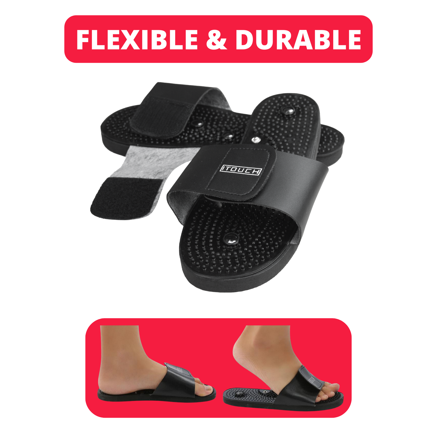 Foot Reflexology Slippers - For TENS Units