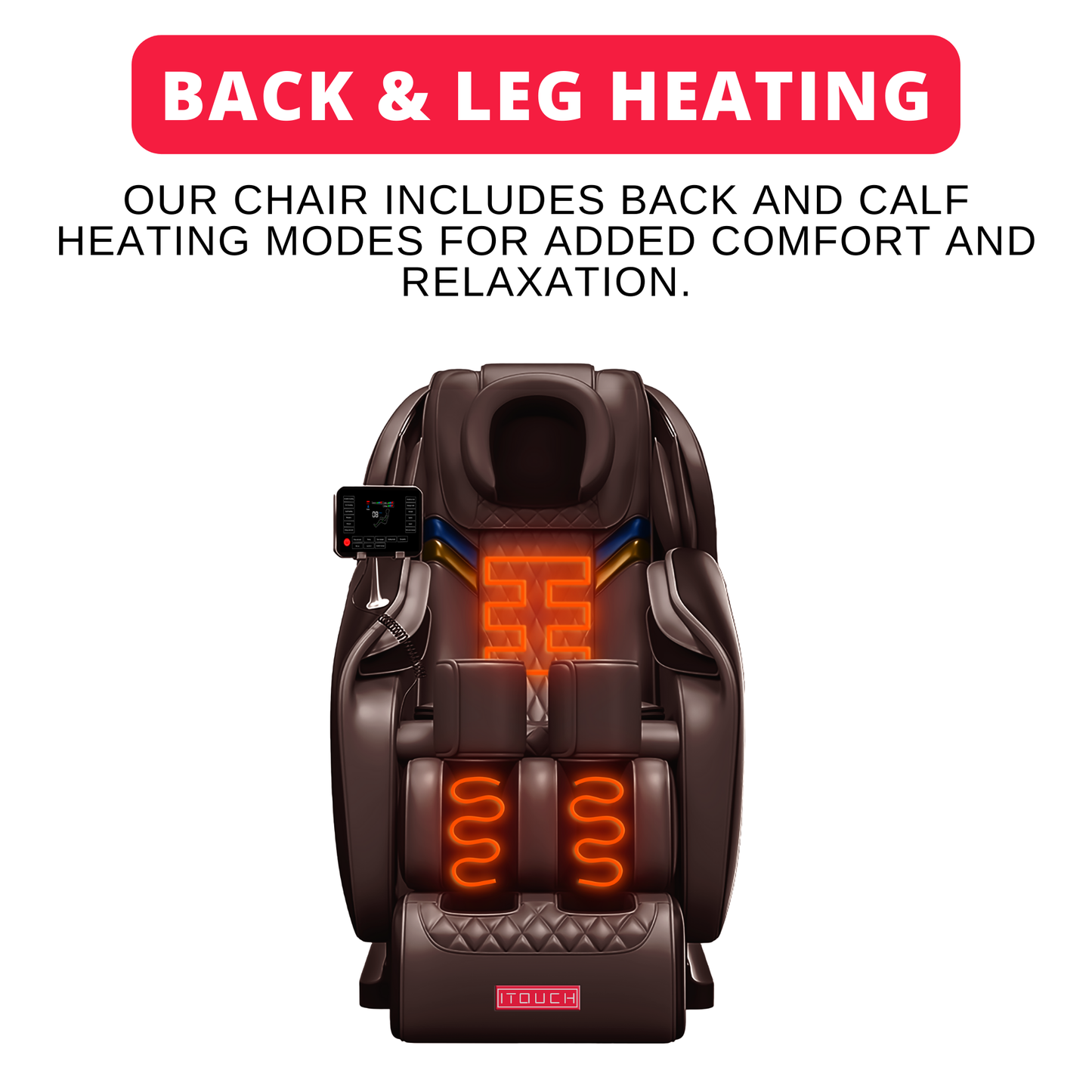 Relaxo Electric Chair Massager with Heat Therapy, Full Body Massage, touch control and Bluetooth Speaker