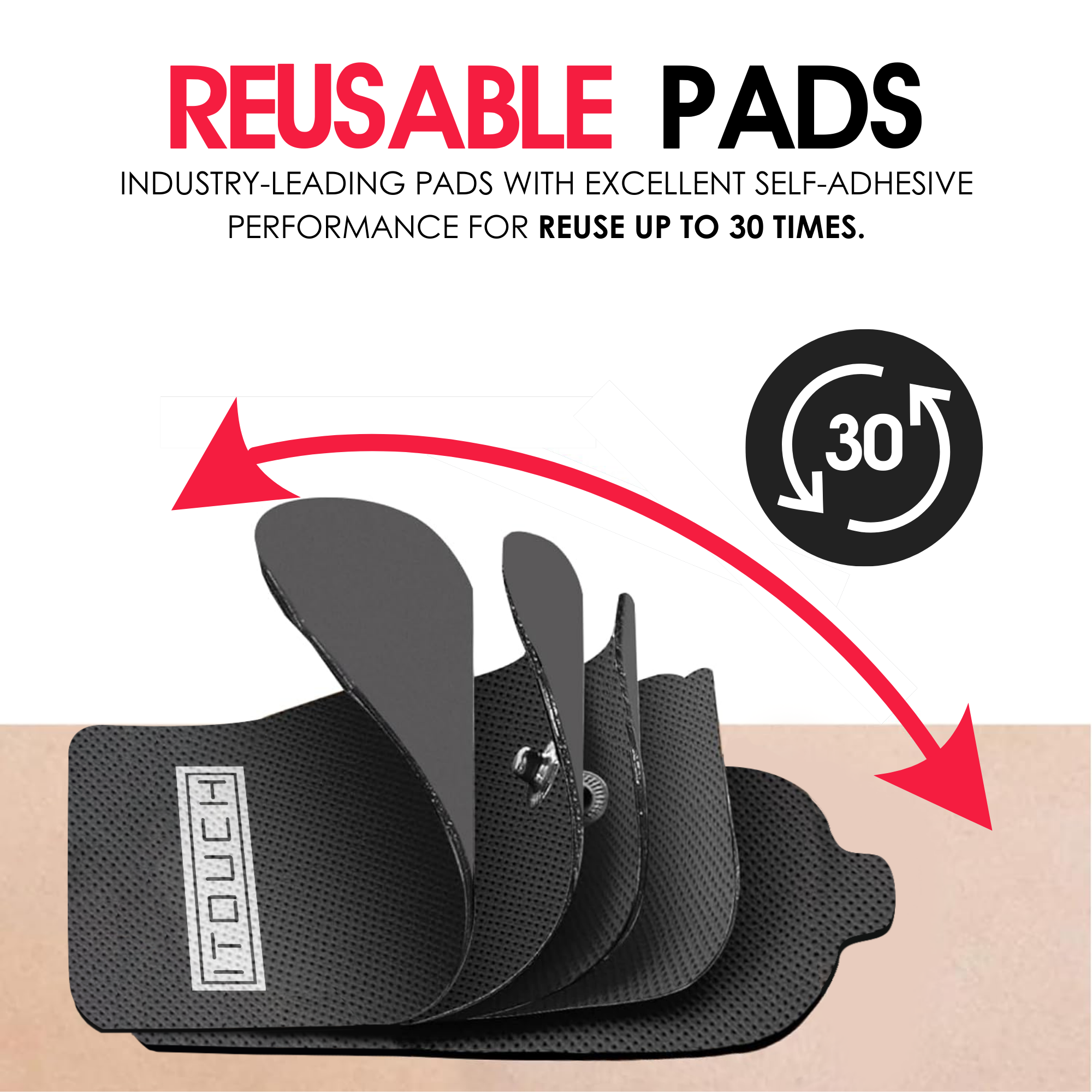 XL-Size TENS Electrode Up To Pads 50 Pairs