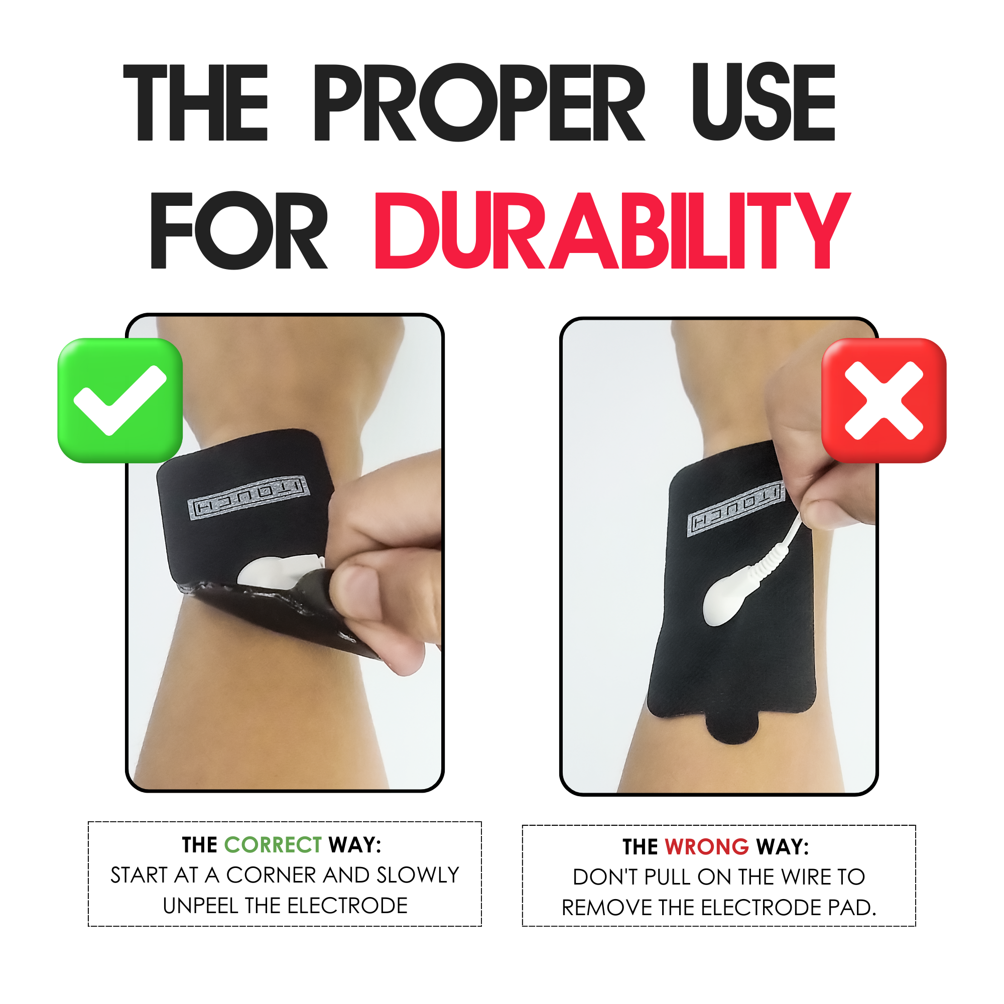 XL-Size TENS Electrode Up To Pads 50 Pairs